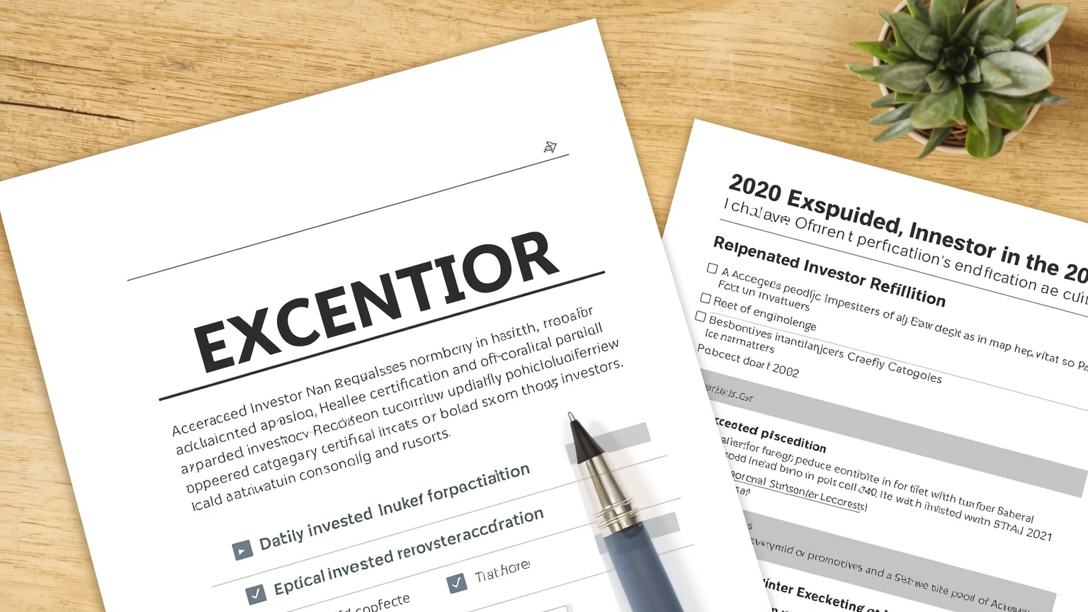 The expanded accredited investor definition spread beside a 2020 subscription update new