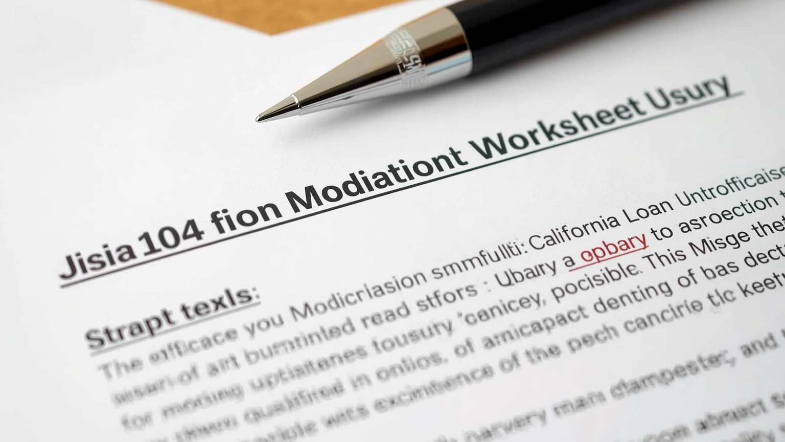 SB 1146 text spread beside a California loan modification worksheet usury exemption conditions