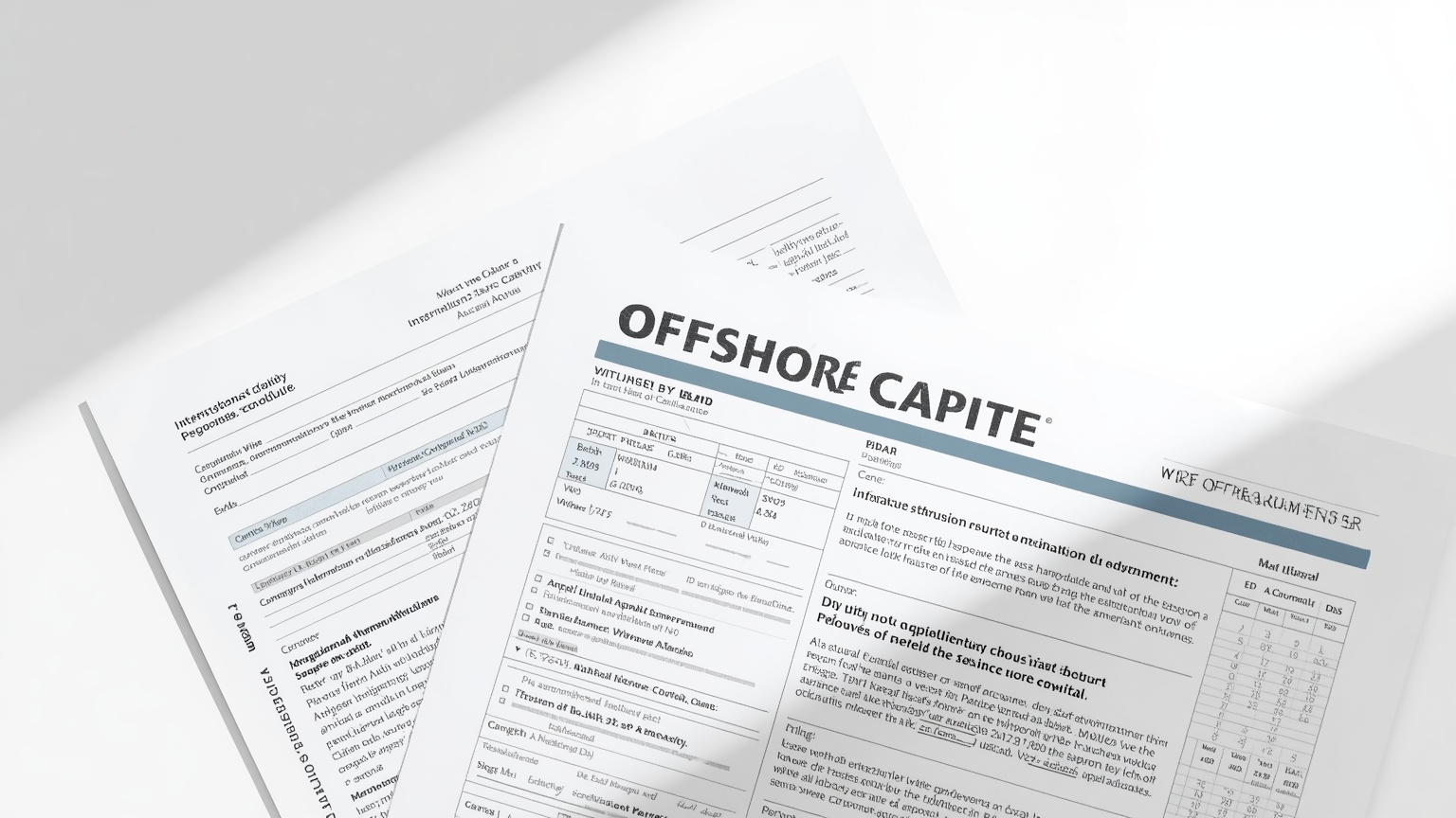 An international wire confirmation beside a withholding tax schedule and a FBAR filing three